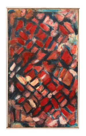 Giorgio Lo Fermo - Red Reticulum - Original Oil Paint - 2012