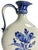 1970s Vintage Hand-Painted Floral Handled Vase by M.W. Verdoold for Royal Delft, 1975 For Sale - Image 5 of 8