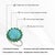 6.13ct Cabochon Turquoise & Emerald Halo Cocktail Ring in 14k White Gold Size 5 For Sale - Image 13 of 18