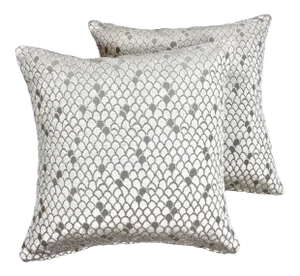 24" X 24" Custom Schumacher Esther Velvet Pillows, Pair