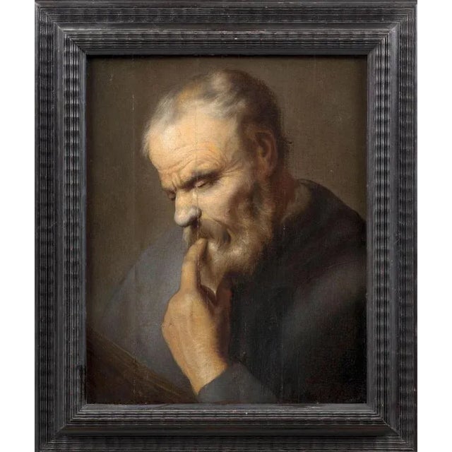 After Christoph Paudiss, Anxious Thinker, 17th Century, Oil on Canvas, Framed For Sale - Image 5 of 6