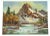 Rustic 1975 Vintage Mountain Lake Landscape Oil Painting For Sale - Image 3 of 3