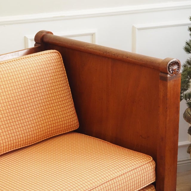 Brown Biedermeier Sofa in Mahogany, 1840 For Sale - Image 8 of 16