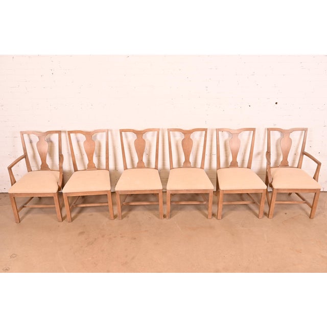Early 21st Century Ethan Allen Modern Chippendale Carved Maple Dining Chairs, Set of Six For Sale - Image 5 of 12