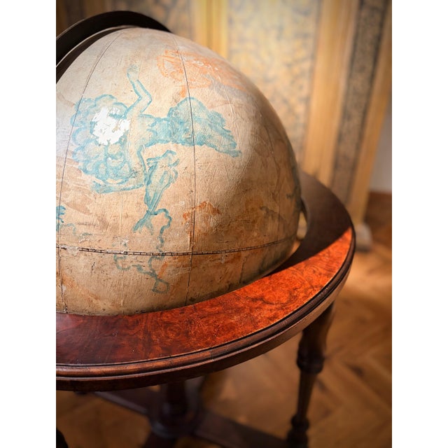 19th Century Antique Italian Celestial Globe on Turned Wood Floor Stand For Sale - Image 18 of 18