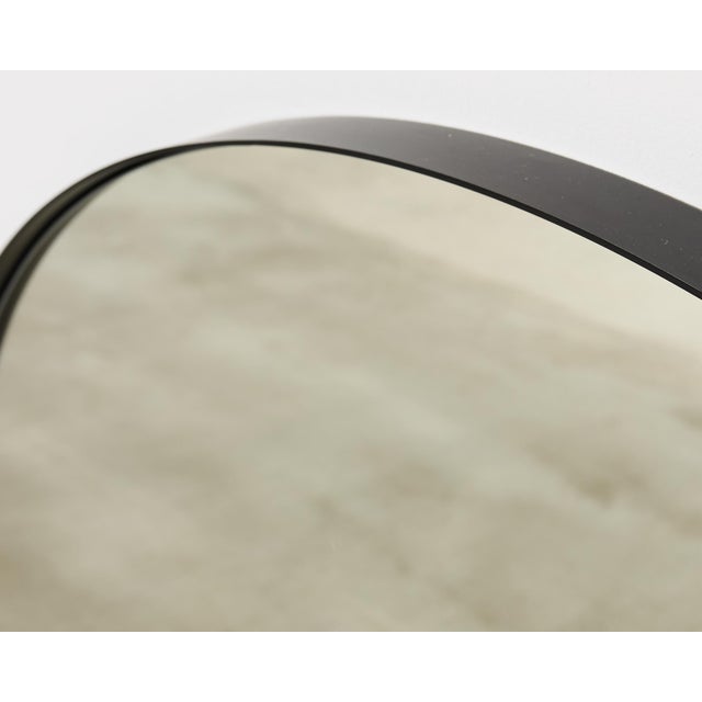 Charcoal Restoration Hardware Round Bristol Mirror Blackened 42 In. For Sale - Image 8 of 13