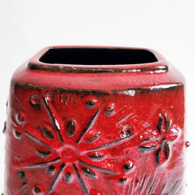 Mid-Century Modern Mid-Century Modern West German Fat Lava Vase from Scheurich Keramik, 1960s For Sale - Image 3 of 6