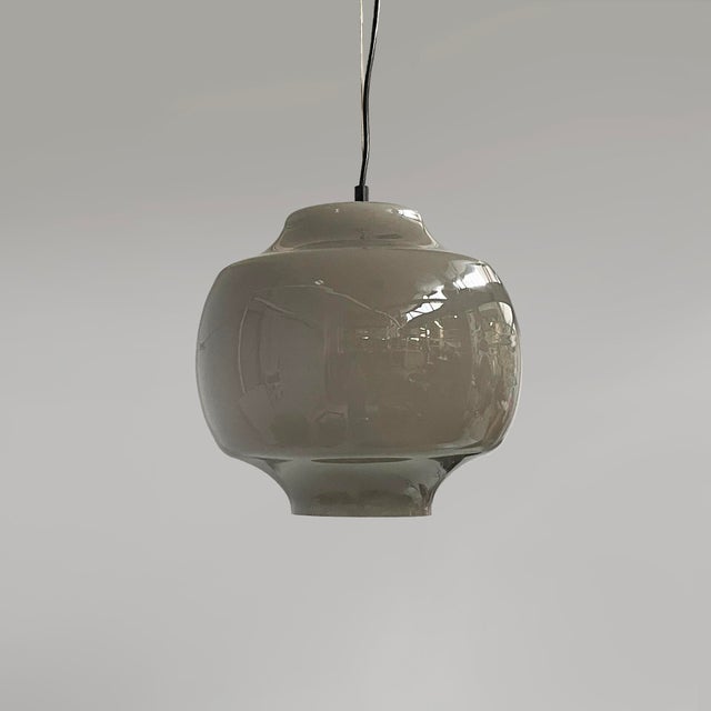 Mid-Century Modern Italian Mid-Century Modern Murano Glass Pendant attributed to Massimo Vignelli for Venini, 1950s For Sale - Image 3 of 9