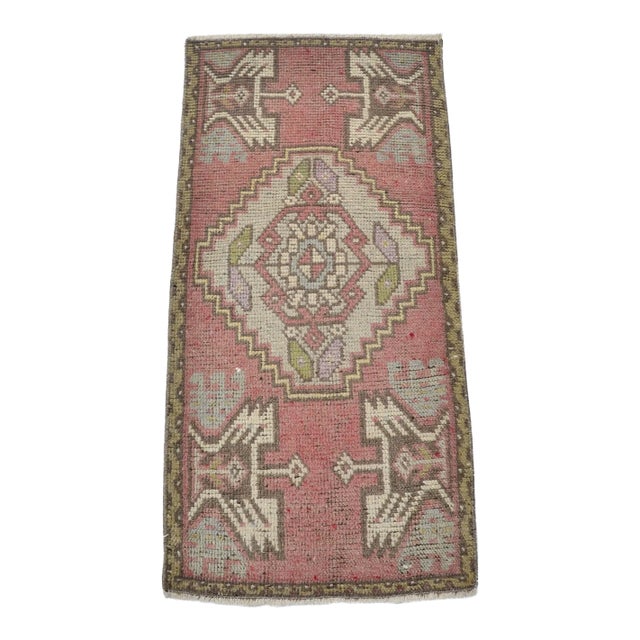 Vintage Hand-Made Floor Muted Door Mat For Sale