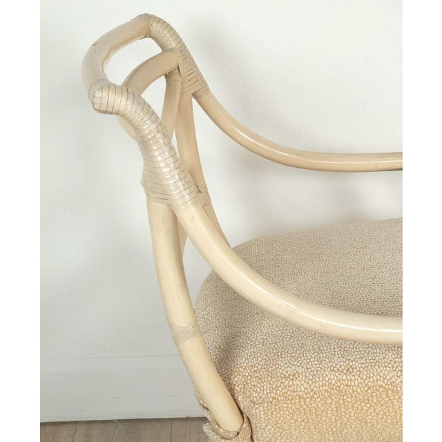 White Pair of Vintage McGuire Armchairs, Circa 1980. Two Pairs Available For Sale - Image 8 of 12