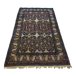 1900s Handmade Antique Persian Isfahan Rug 4.5' X 7.3'