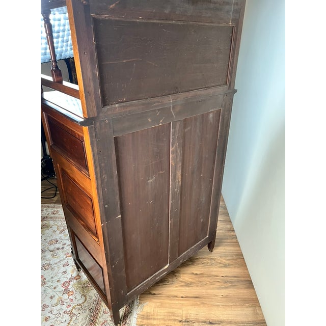 Antique Victorian Aesthetic Movement Mahogany Four Over Four Gentlemen’s Chest C. 1880 For Sale - Image 13 of 13