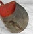 Antique Primitive Farmhouse Red Wood & Galvanized Barn Feed Ice Scoop For Sale - Image 10 of 11