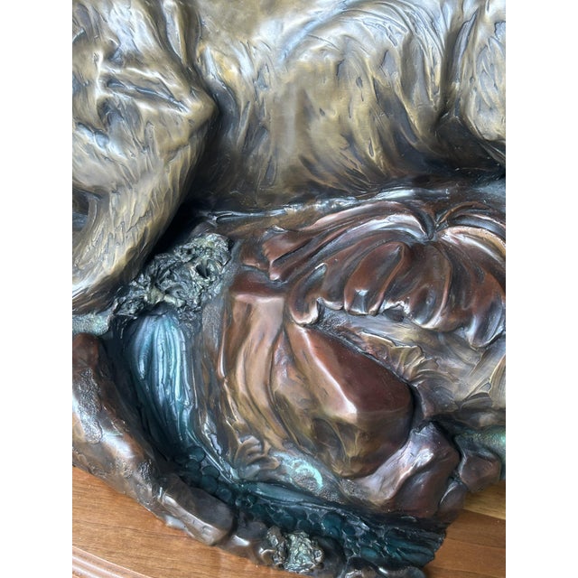 Metal 1990s "Cougar Mountain" Bronze Sculpture by Danny D. Edwards For Sale - Image 7 of 14