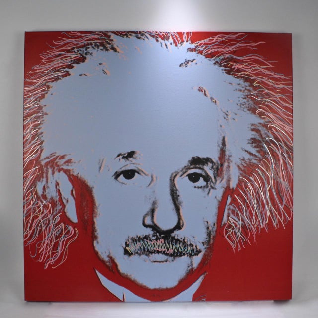 Einstein State I, a Pop-Art Screen-Print of Albert Einstein by Sak Steve Kaufman For Sale In Philadelphia - Image 6 of 13