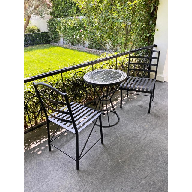 Vintage Classic Black Iron Bistro Chair For Sale - Image 4 of 4