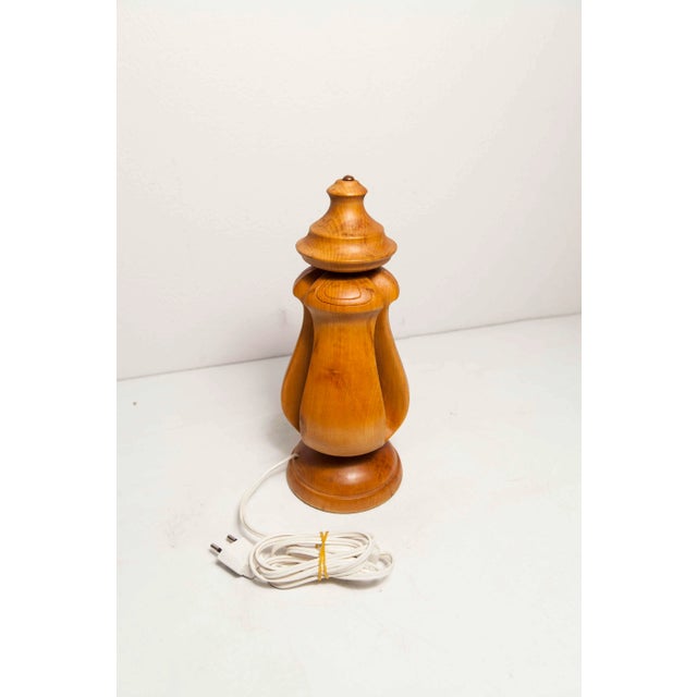 Wood Solid Wood Table Lamp, 1960s For Sale - Image 7 of 18