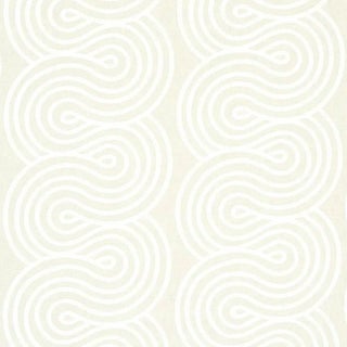 Sample - Schumacher Giraldi Embroidery Fabric in Natural For Sale