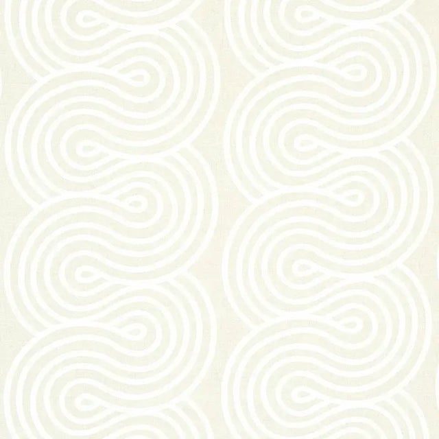Sample - Schumacher Giraldi Embroidery Fabric in Natural For Sale