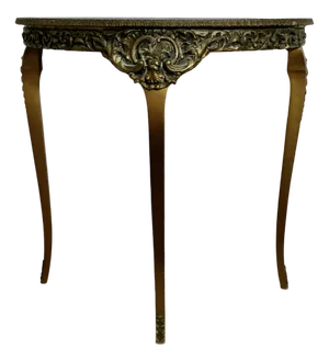Simulated Marble and Gilt Free Standing Console Table, 1940s