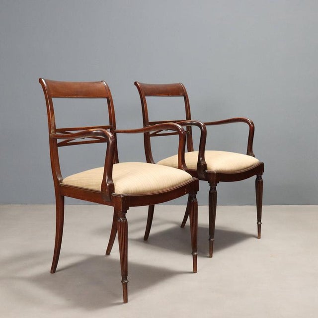 Chairs in Beech and Fabric, 1960s For Sale - Image 4 of 10