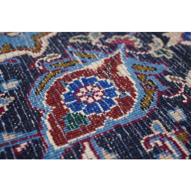 1970s Vintage Persian Mashad Signed Rug 9'5'' X 12'2'' For Sale - Image 5 of 12