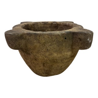 Antique 19th Century Carved Mortar For Sale