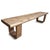 Wood Outdoor Indoor Teak U Leg Bench For Sale - Image 7 of 8