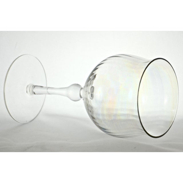 Iridescent Optic Crystal Stemmed Wine Glasses Set of 4 Chairish