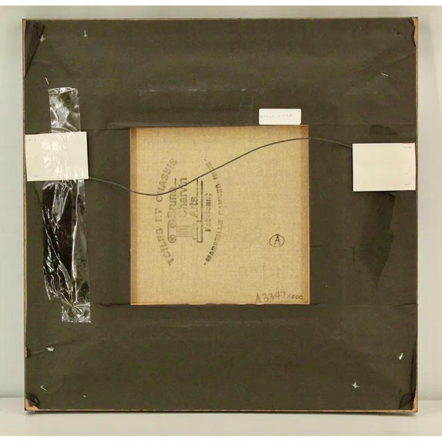 Textile Fanch (Francois Ledan), Whimsical Naive Mediterranean Seaside Interior Folk Art Oil Painting Fanch Ledan, 2002 For Sale - Image 7 of 18