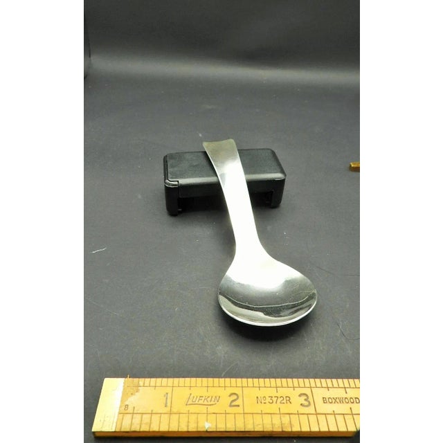 1960s Vintage 1960s Allan Adler Sterling Silver Modernist Tea Caddy Serving Spoon For Sale - Image 5 of 6