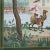 Large Vintage Chinoiserie Decorative Painting With Camel Rider and Pagoda Scene For Sale - Image 4 of 8