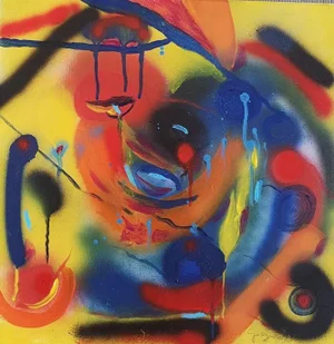 Composition - Acrylic on Canvas by M. Goeyens - 2000s 2000s