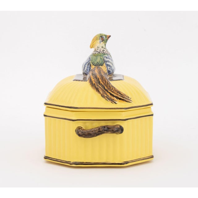 Late 20th Century Tiffany & Co. French Ceramic Pheasant Motif Tureen For Sale - Image 5 of 8