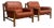 Brutalist Leather Lounge Chairs, 1960s, Set of 2 For Sale