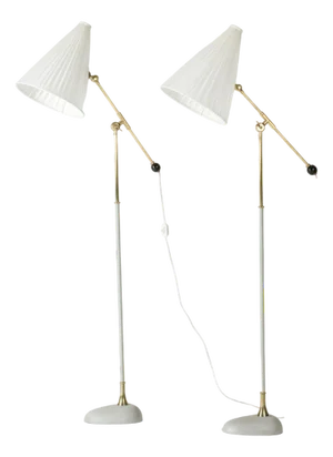 Floor Lamps by Einar Bäckström, 1950s, Set of 2