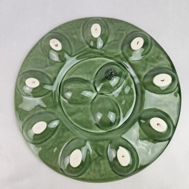 Mid-Century Modern Vinatge Bordallo Pinheiro Rabbits Bunny Flower Egg Plate Tray For Sale - Image 3 of 5