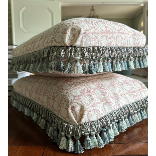 Custom Penny Morrison Lumbar Pillows With Fringe Trim Chairish