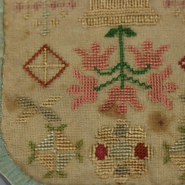 Antique Embroidered Hussif - Portable Sewing Kit Holder For Sale - Image 12 of 13