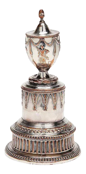 18th Century Old Sheffield Silver on Copper Desk Inkwell Stand 1790 - 1800