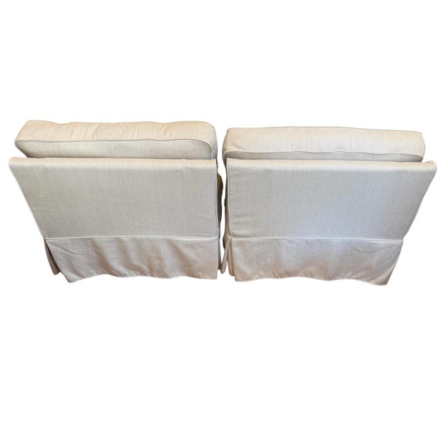 Pottery Barn SoMa Hawthorne English Slip Cover Club Chair - A Pair For Sale In Indianapolis - Image 6 of 12