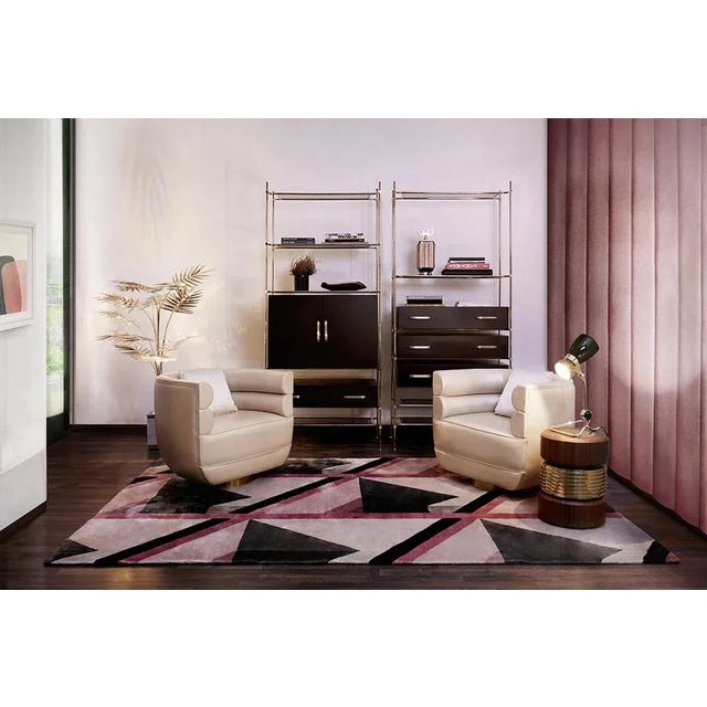 Blue Loren Armchair by Essential Home For Sale - Image 8 of 9