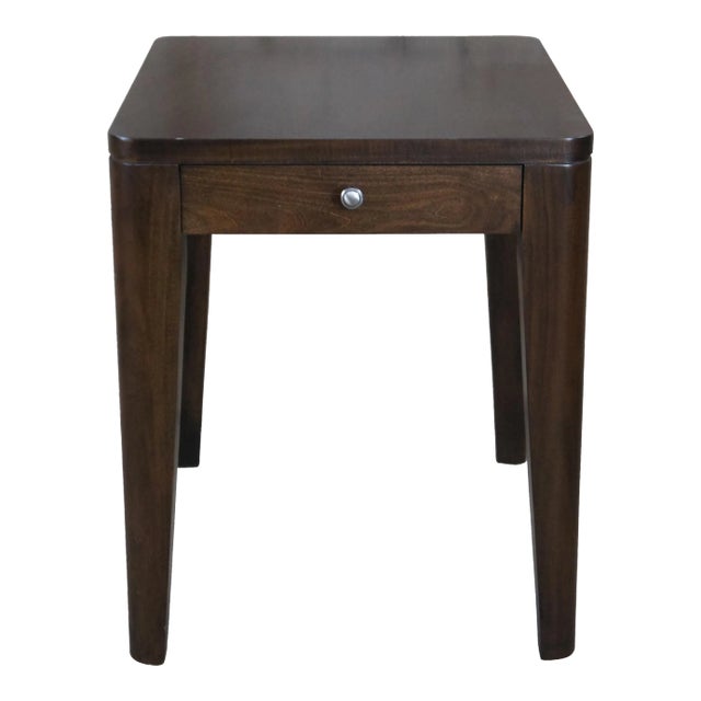 Heritage Modern Walnut Finish Nightstand For Sale