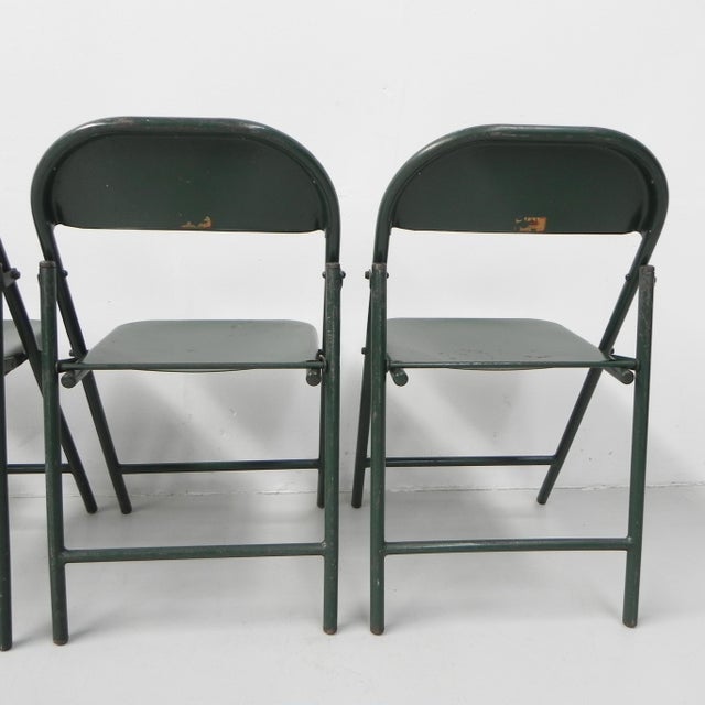 Industrial Steel Du-Al Folding Chairs from Dare Inglis, 1960s, Set of 4 For Sale - Image 16 of 18