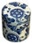 Takahashi Blue/White Ceramic Cylinder Box For Sale
