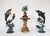 Pair of multi-dolphin / sea life gallery brass sculptures by SPI San Pacific International. Each sculpture features a...