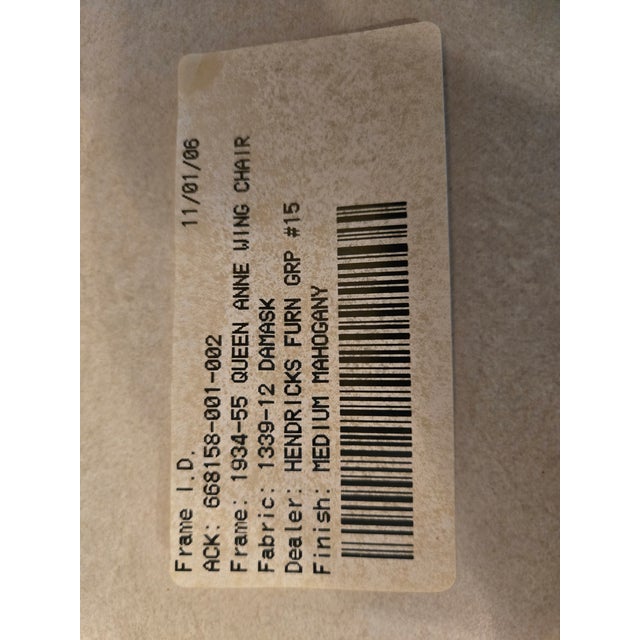Off-white Queen Anne Wing Chairs For Sale - Image 8 of 8