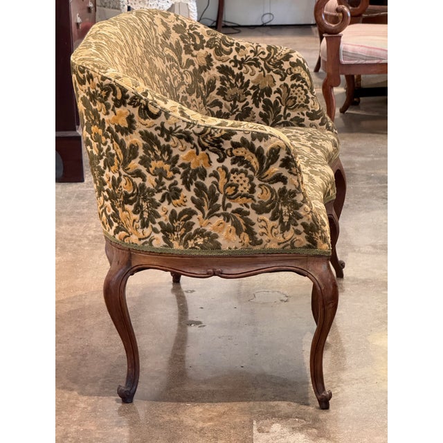 Green 1920s Pair of French Louis XV Style Canapé Settees For Sale - Image 8 of 10