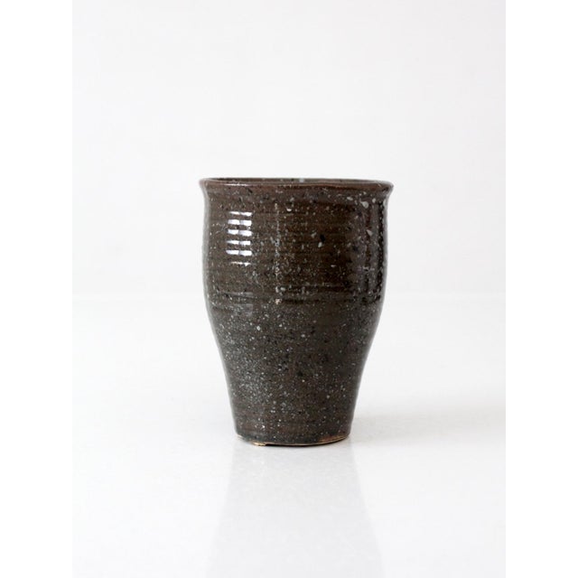 Vintage Handmade Studio Pottery Vase For Sale - Image 6 of 9