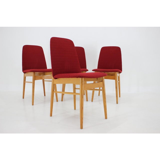 Elm Dining Chairs, Czechoslovakia, 1960s, Set of 4 For Sale - Image 11 of 15